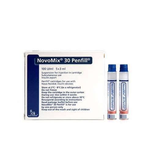 Novomix 30 30/70 Penfill (5x3ml Cartridge) DIN 02265435***Ships Mon-Wed & within Ontario Only***